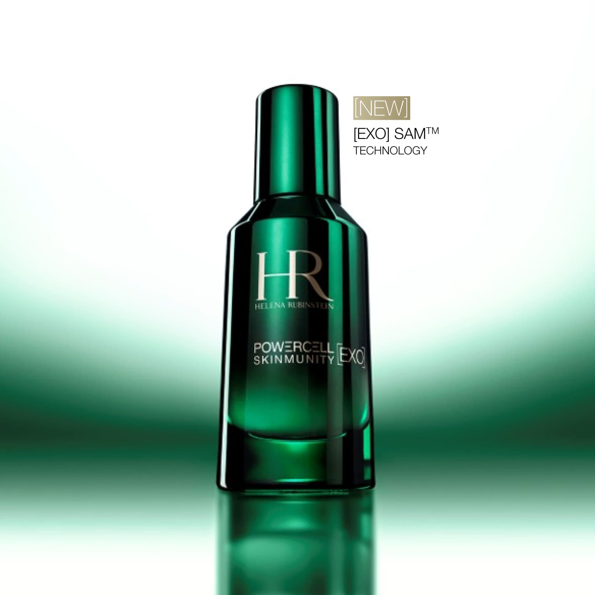 Helena Rubinstein Powercell Skinmunity [EXO] Serum green bottle luxury skincare.
